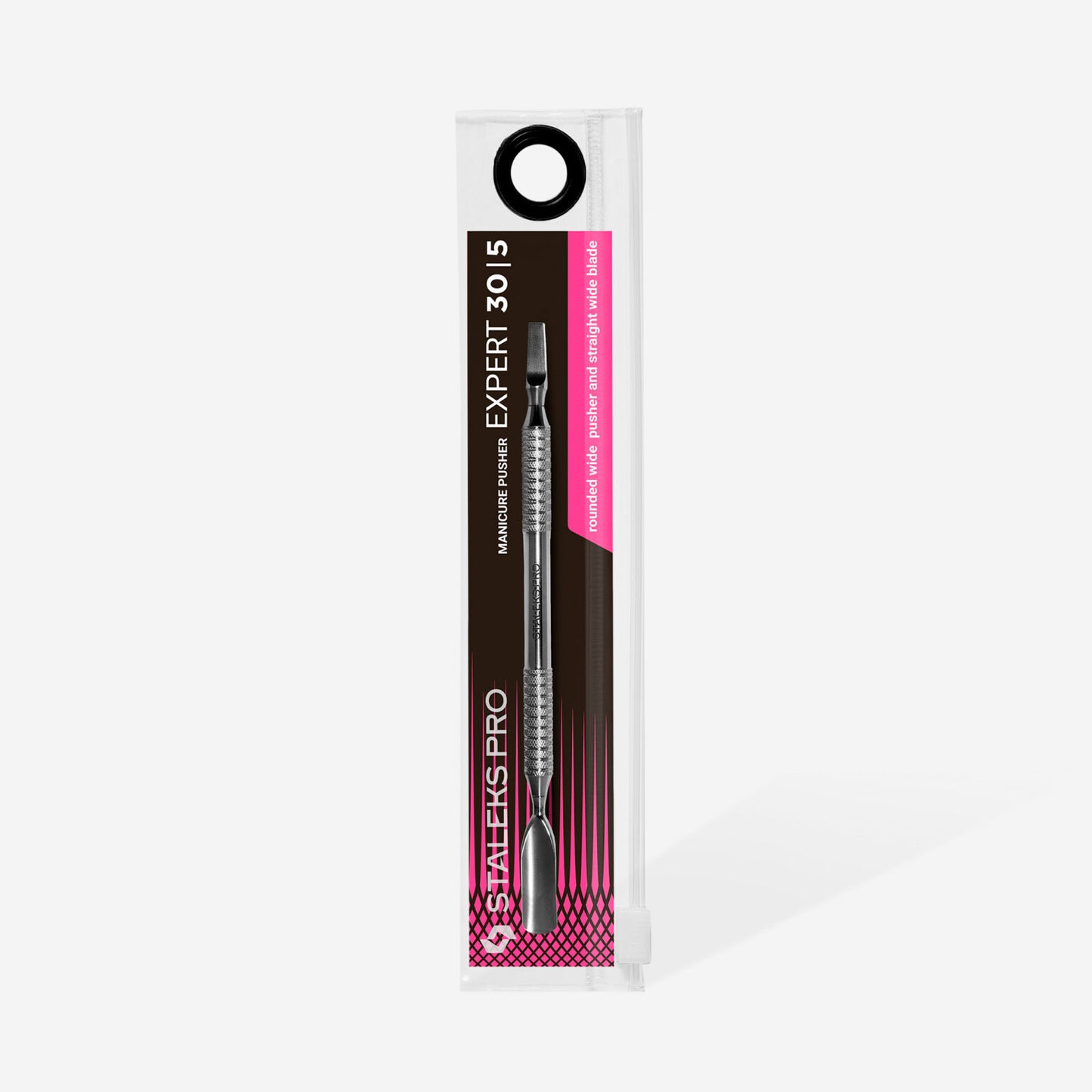 Manicure pusher EXPERT 30 TYPE 5 (rounded wide pusher and straight blade)