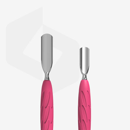 Manicure Pusher Gummy With Silicone Handle UNIQ 10 TYPE 1 (Rounded Wide And Rounded Narrow Pusher)