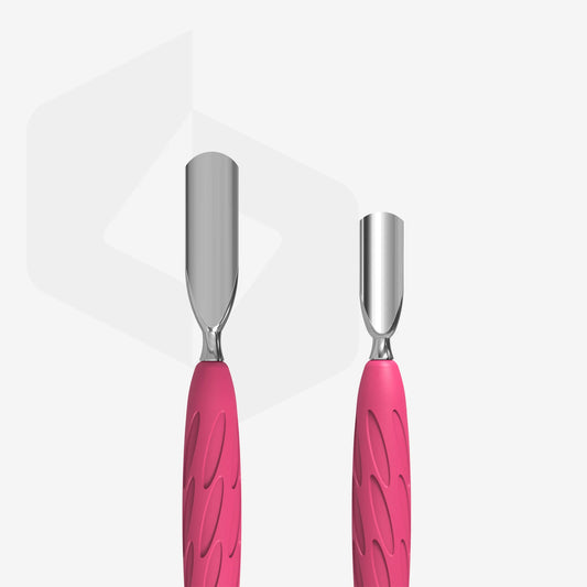 Manicure Pusher Gummy With Silicone Handle UNIQ 10 TYPE 1 (Rounded Wide And Rounded Narrow Pusher)