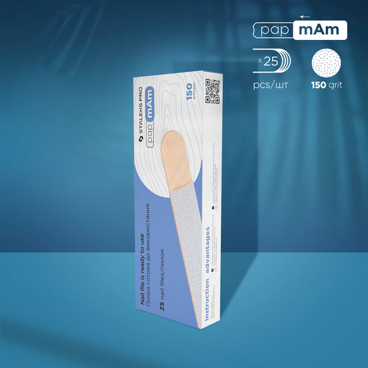 Disposable White Files PapmAm On Soft Foam Layer EXPERT 20 (25 Pcs) 150 grit