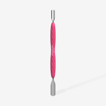 Manicure Pusher Gummy With Silicone Handle UNIQ 10 TYPE 1 (Rounded Wide And Rounded Narrow Pusher)
