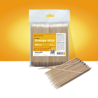 Orange stick EXPERT wooden 75mm (100 pcs)