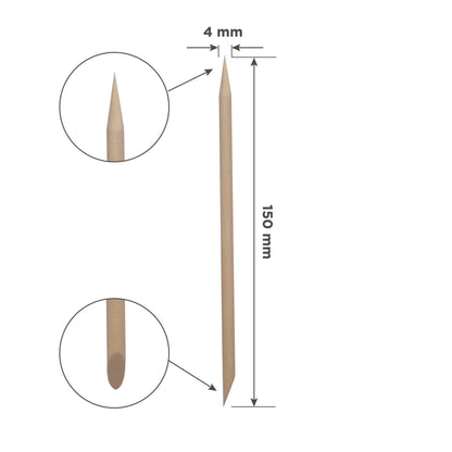 Orange stick EXPERT wooden 75mm (100 pcs)