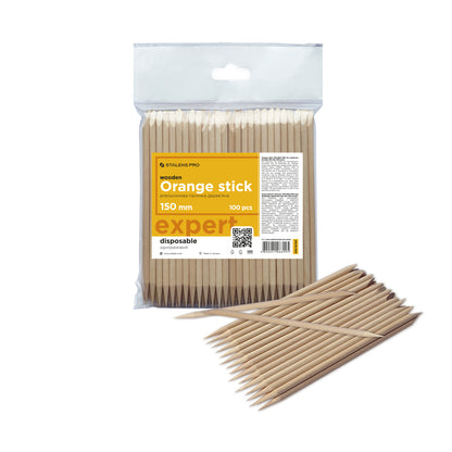 Orange stick EXPERT wooden 75mm (100 pcs)