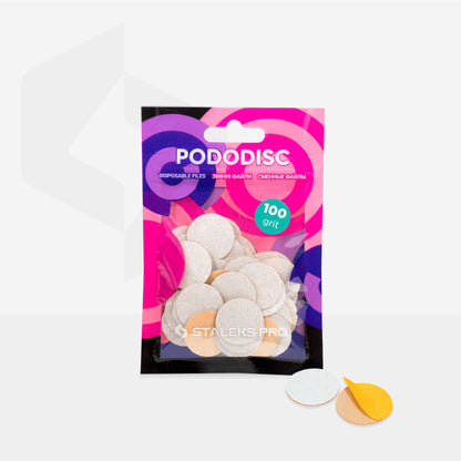 Disposable white files for pedicure disc PODODISC M EXPERT (50 pcs)